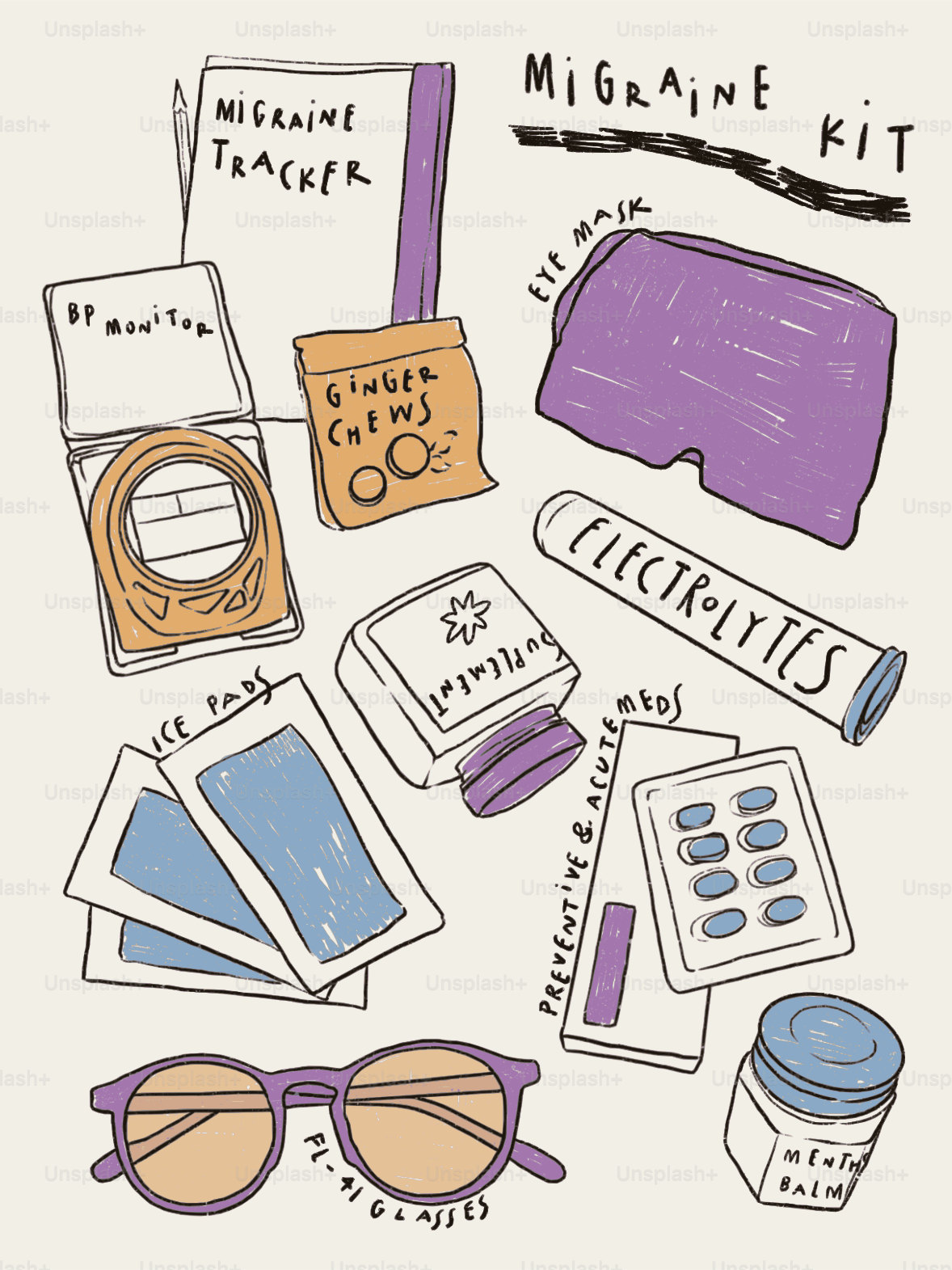 Chronic migraine flare survival kit essentials