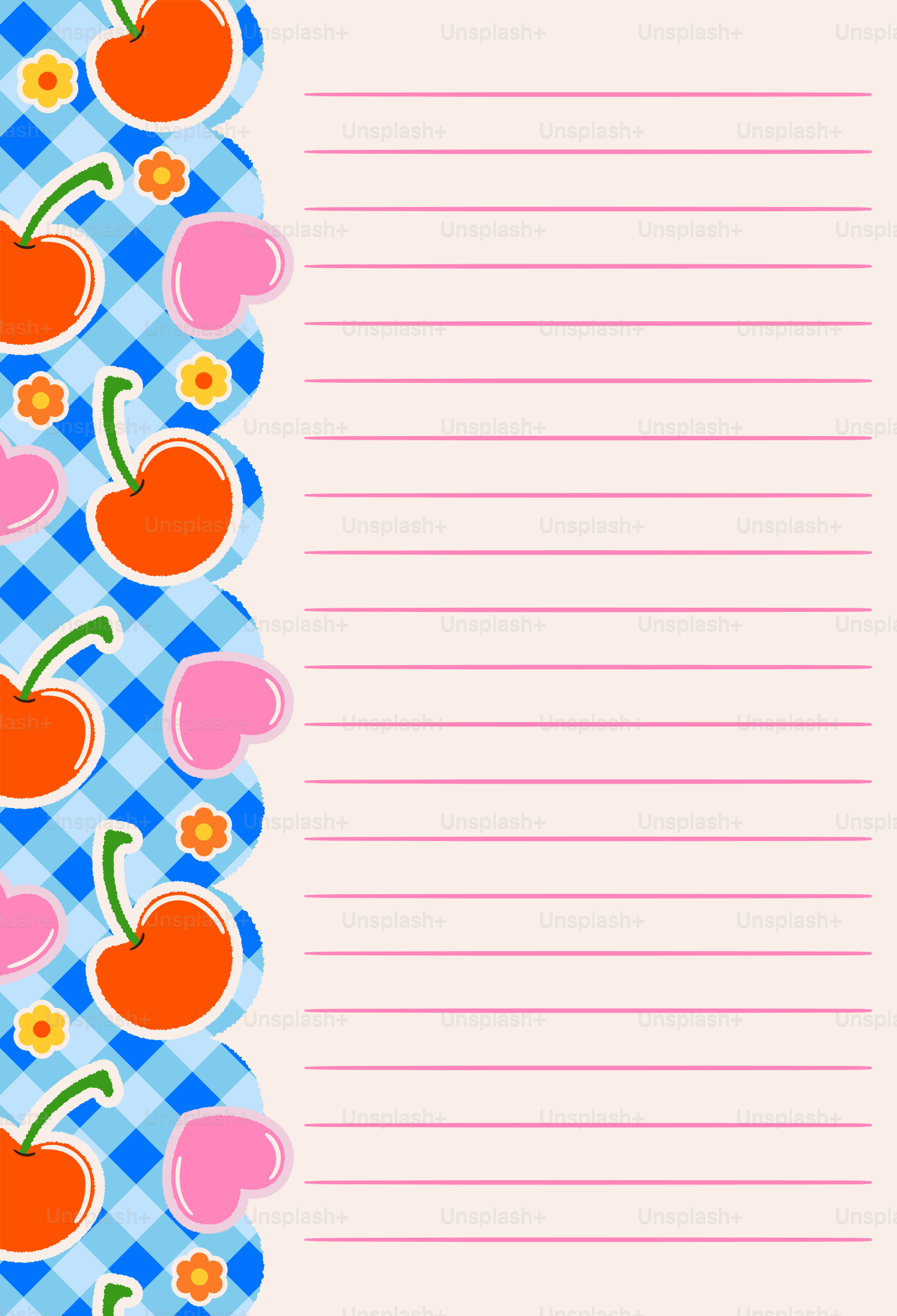 Stationery page with colorful button border - Vector Illustration on ...