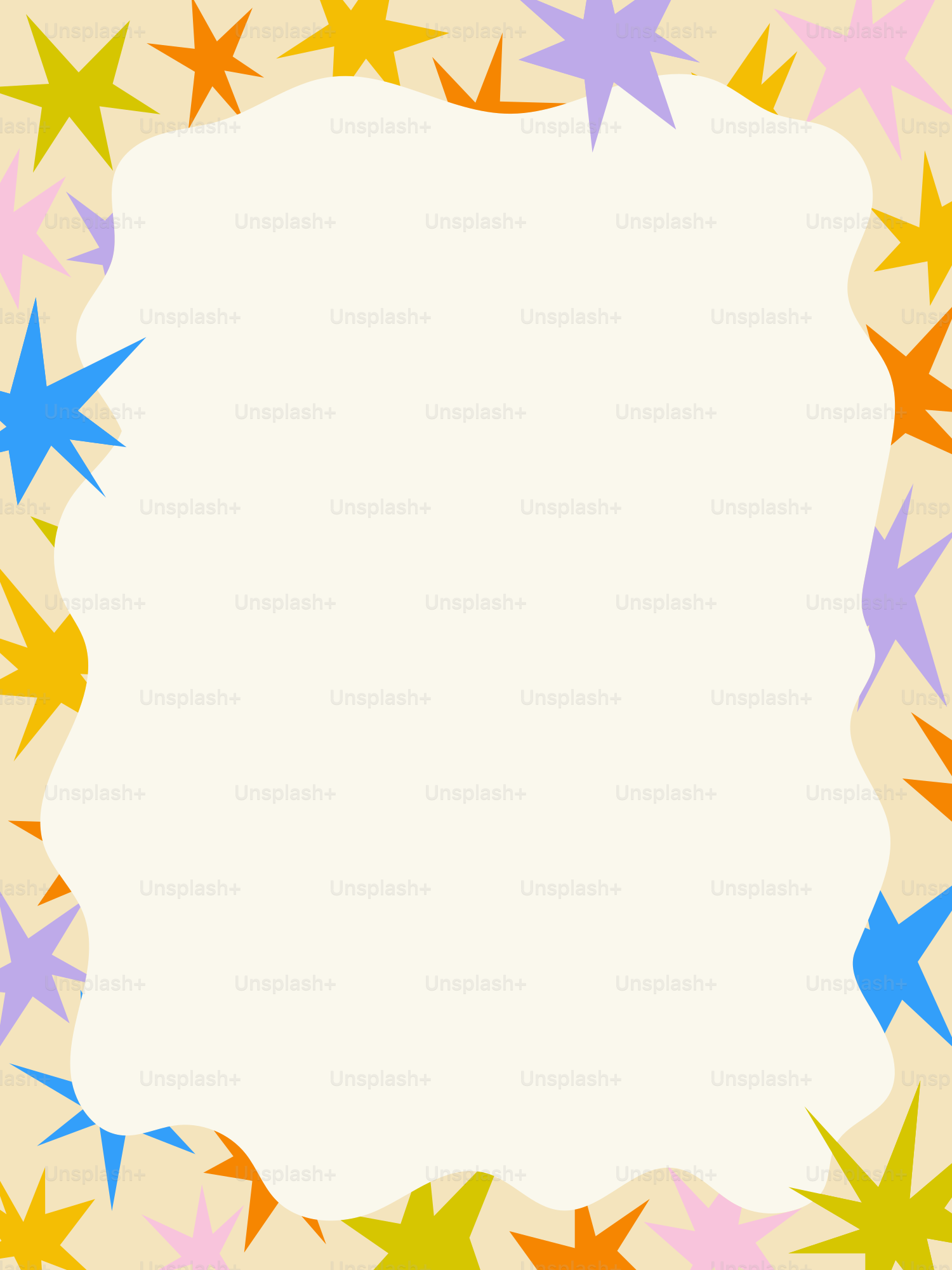 Starburst border with cream center - Vector Illustration on Unsplash+