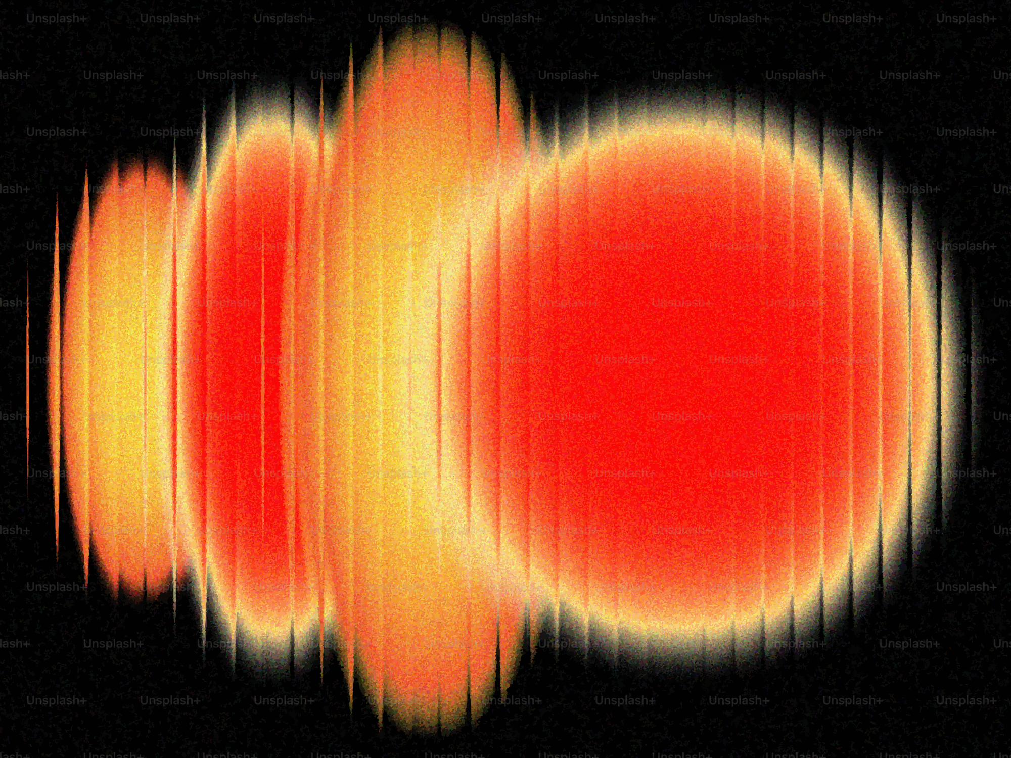 Barres verticales lumineuses abstraites orange et rouge sur fond noir