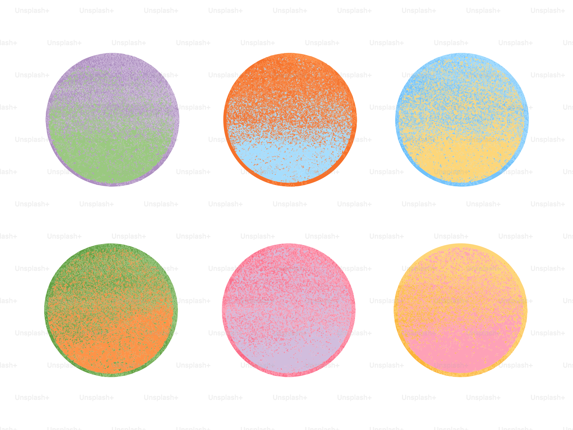 Colorful textured circles with line icons - Vector Illustration on ...