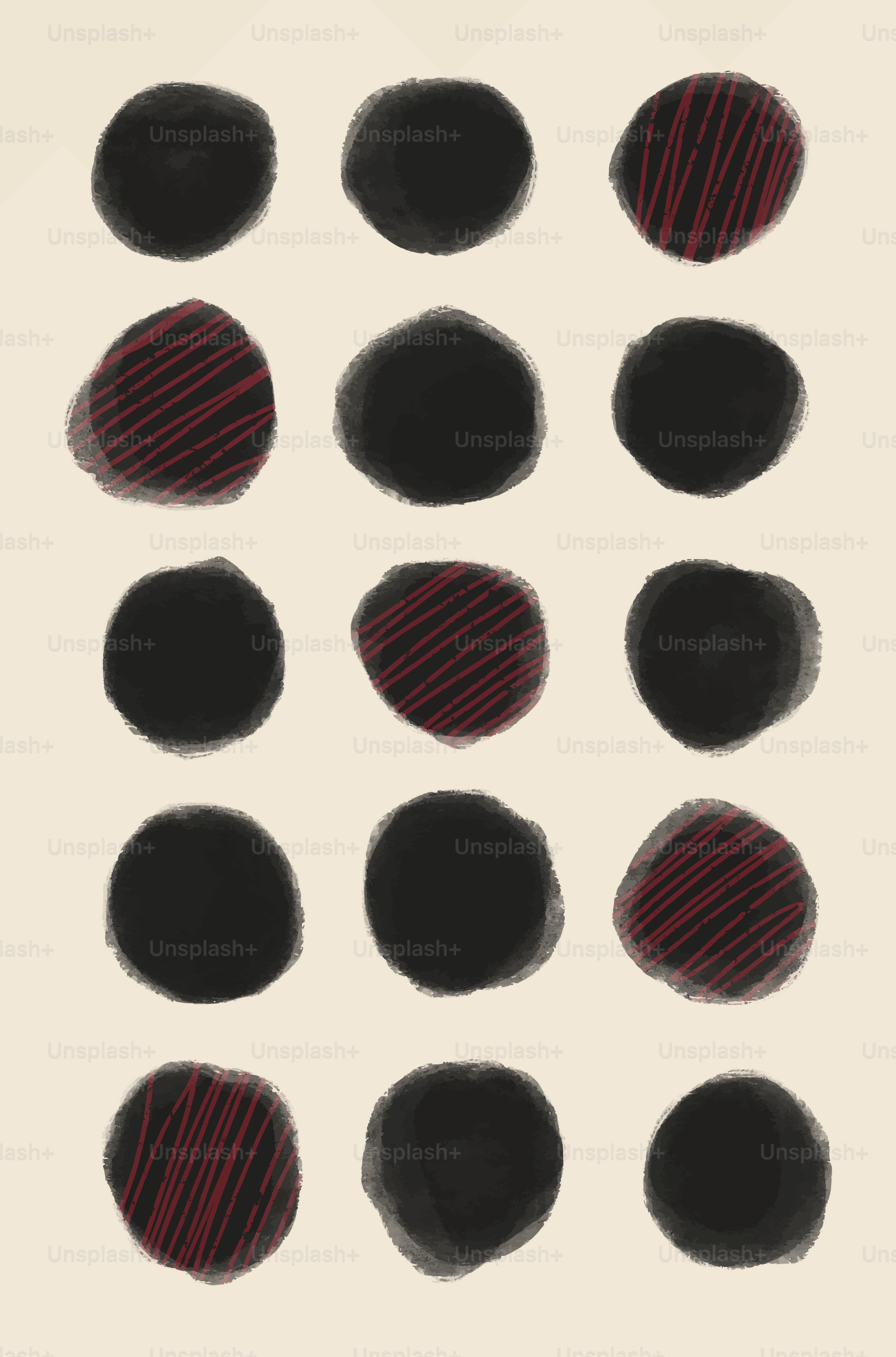 Overlapping textured beige circles - Vector Illustration on Unsplash+