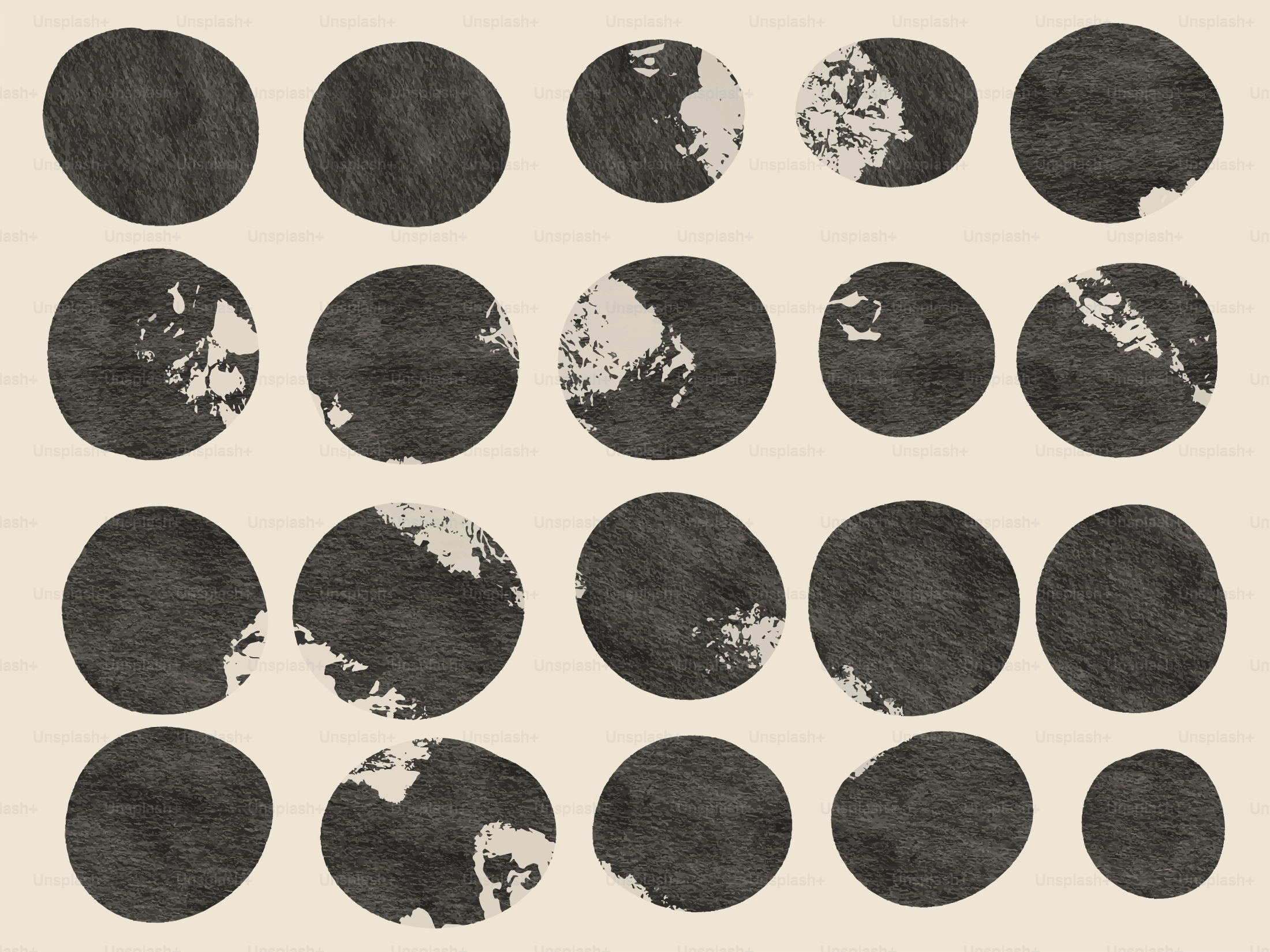 Overlapping textured beige circles - Vector Illustration on Unsplash+