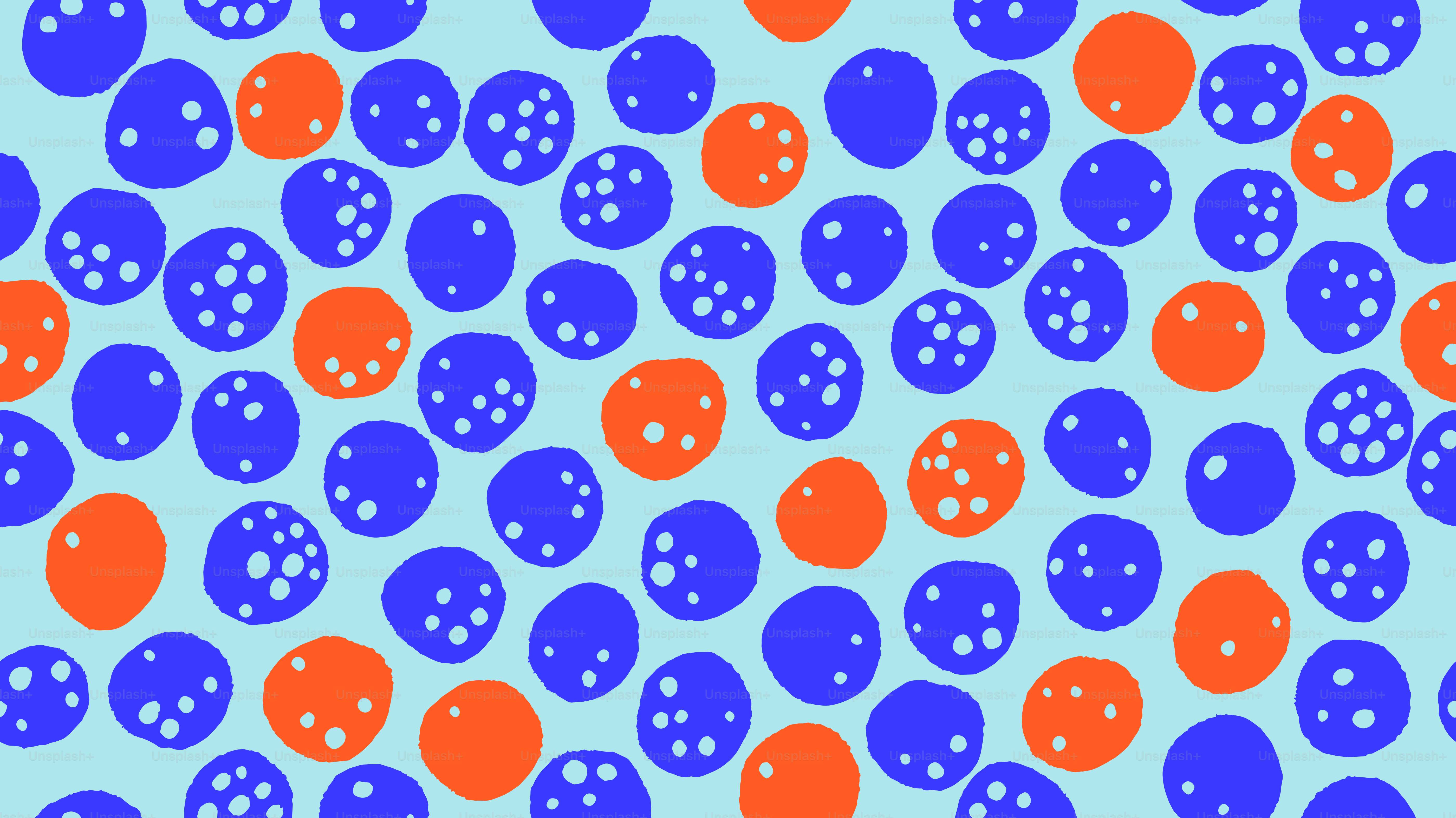 Yellow circles with orange and red dots - Vector Illustration on Unsplash+