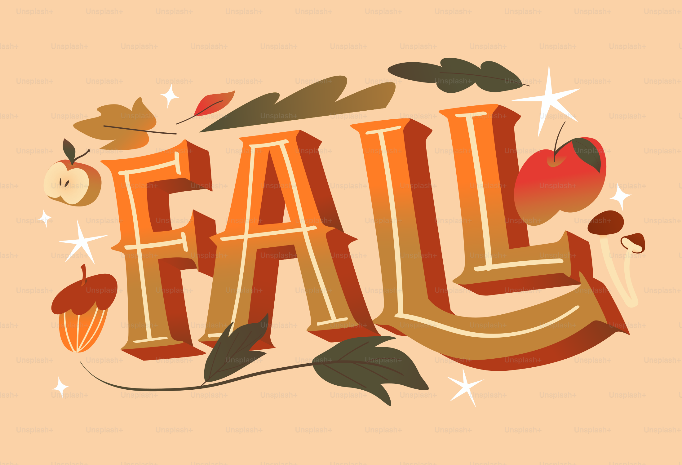 October typography with halloween characters - Vector Illustration on ...
