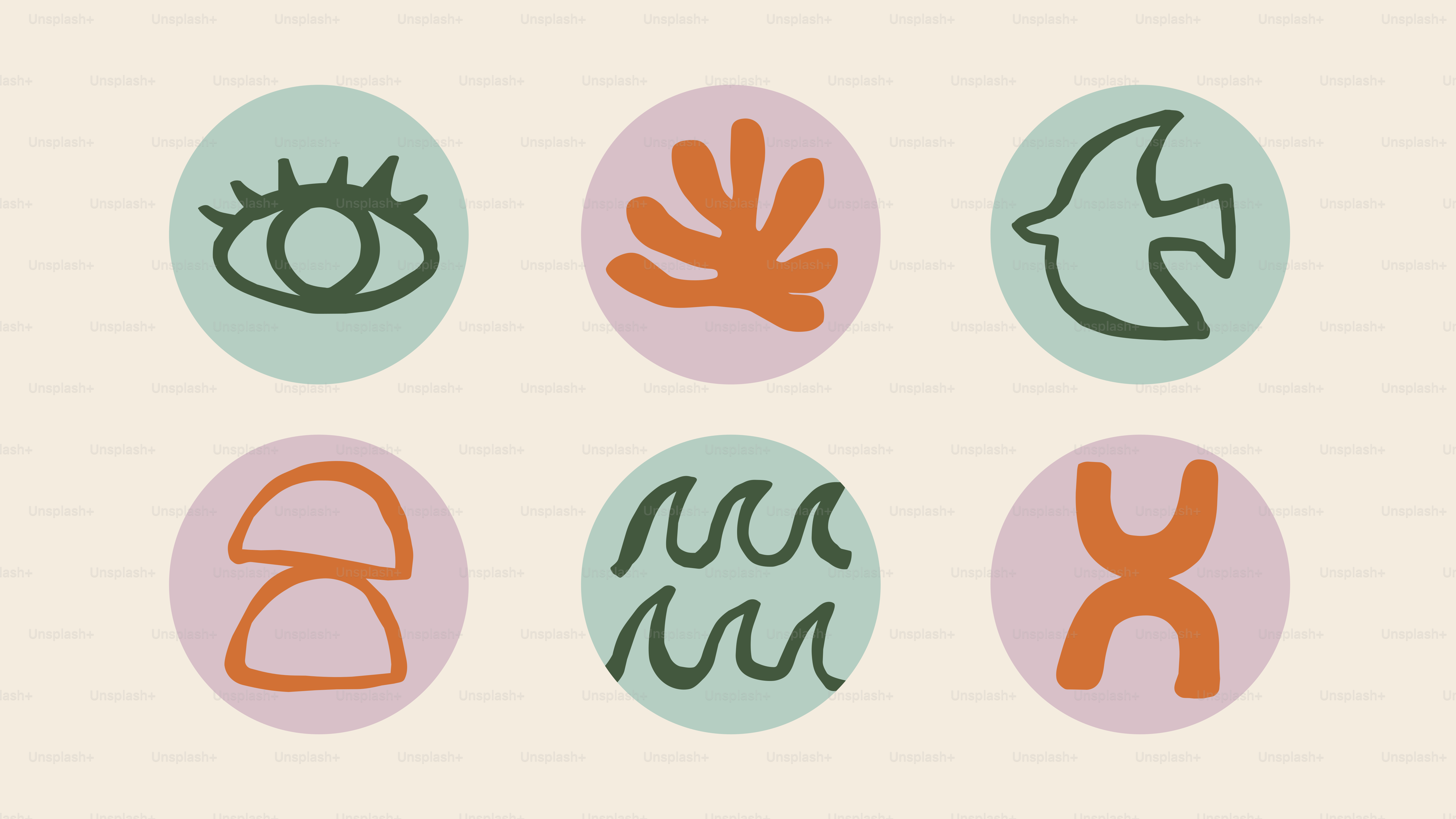 Icons with white line drawings - Vector Illustration on Unsplash+