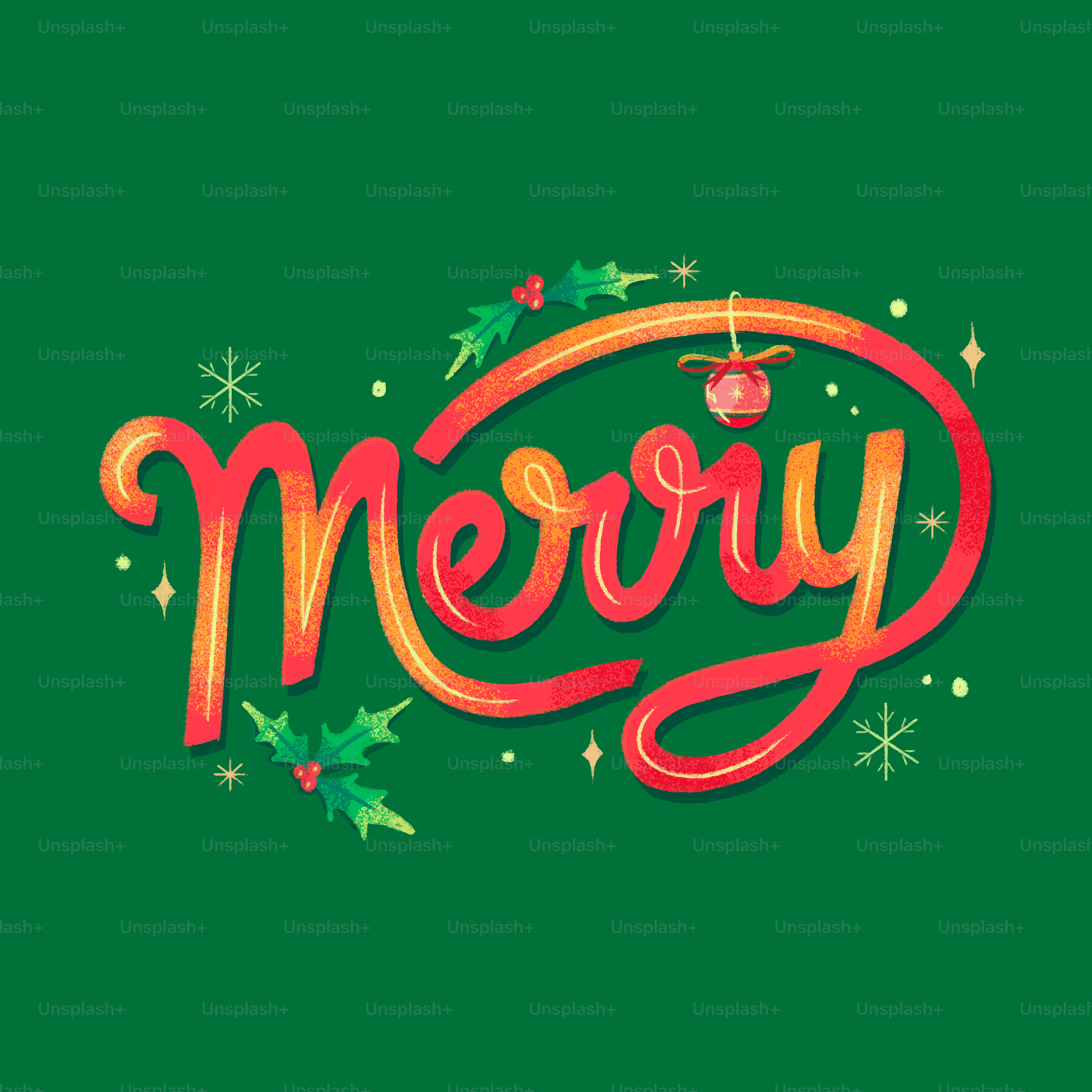 Wish lettering with red gift box - Vector Illustration on Unsplash+
