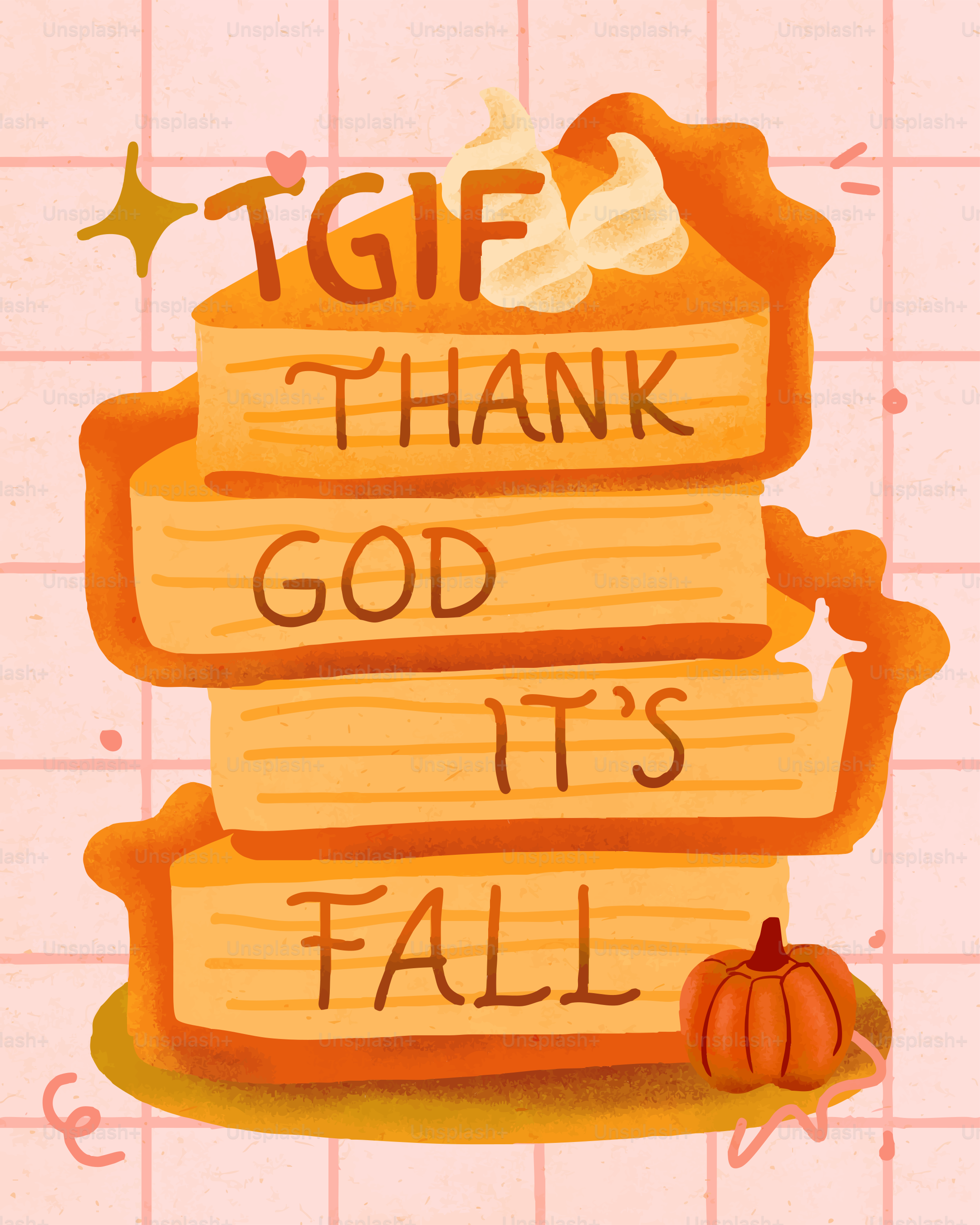 Pumpkin pie slices illustration - Vector Illustration on Unsplash+