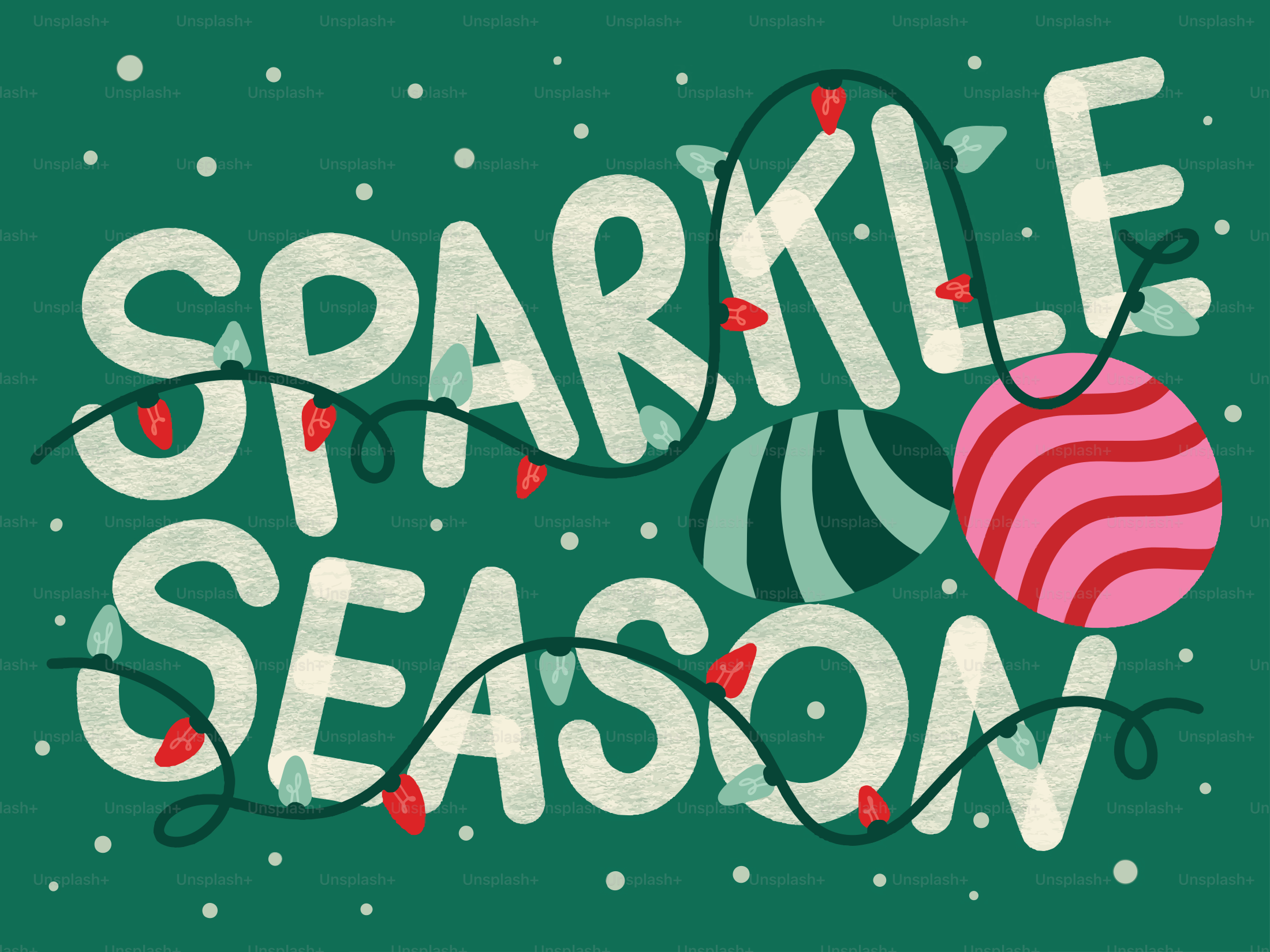 Holiday card with reindeer and holly - Vector Illustration on Unsplash+