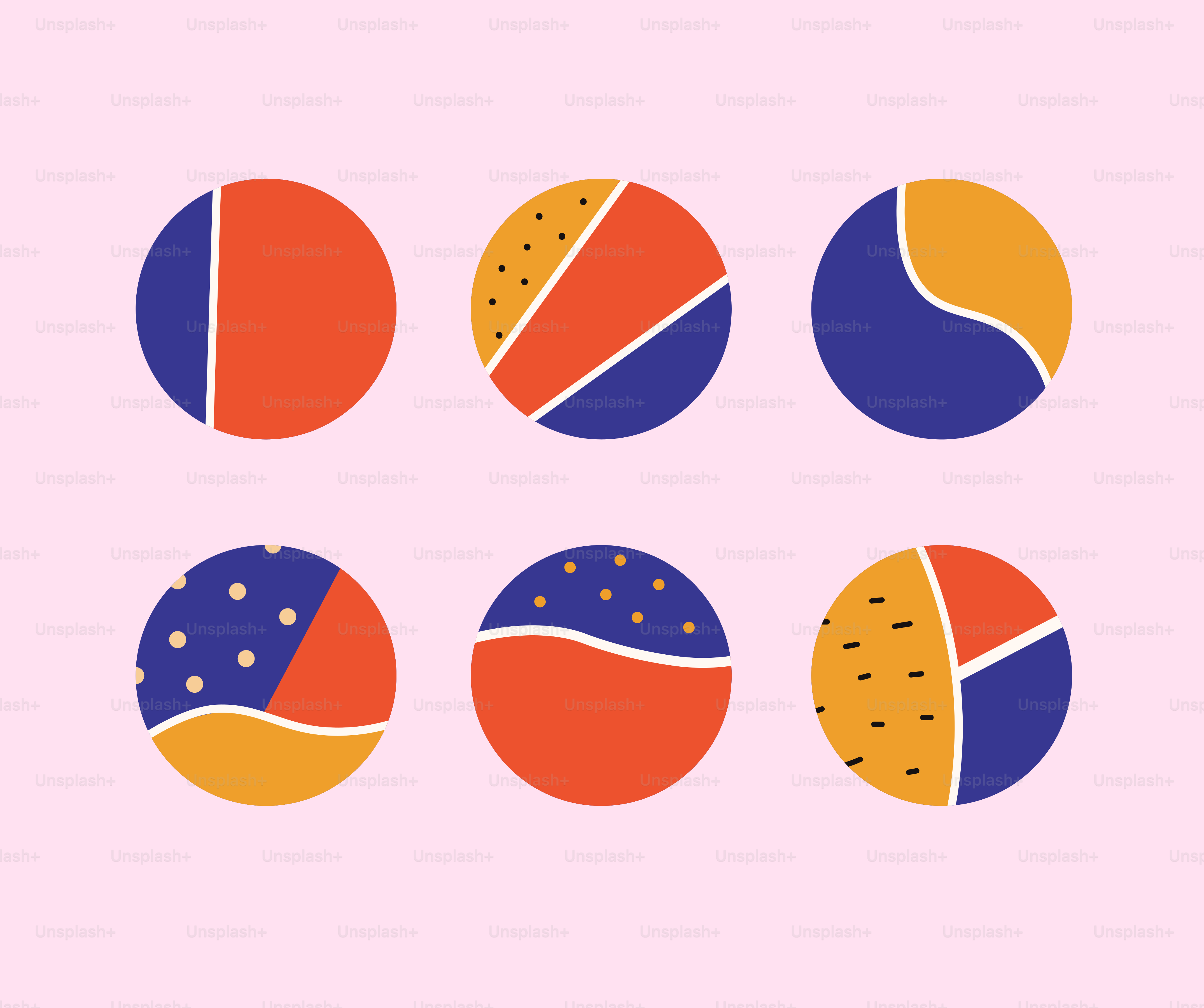 Abstract geometric circular icons - Vector Illustration on Unsplash+