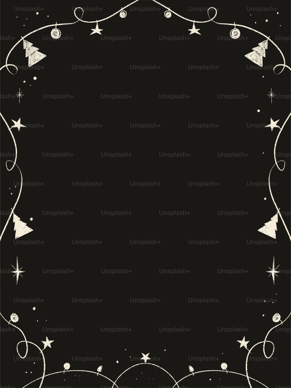 Gold festive garland line drawing - Vector Illustration on Unsplash+