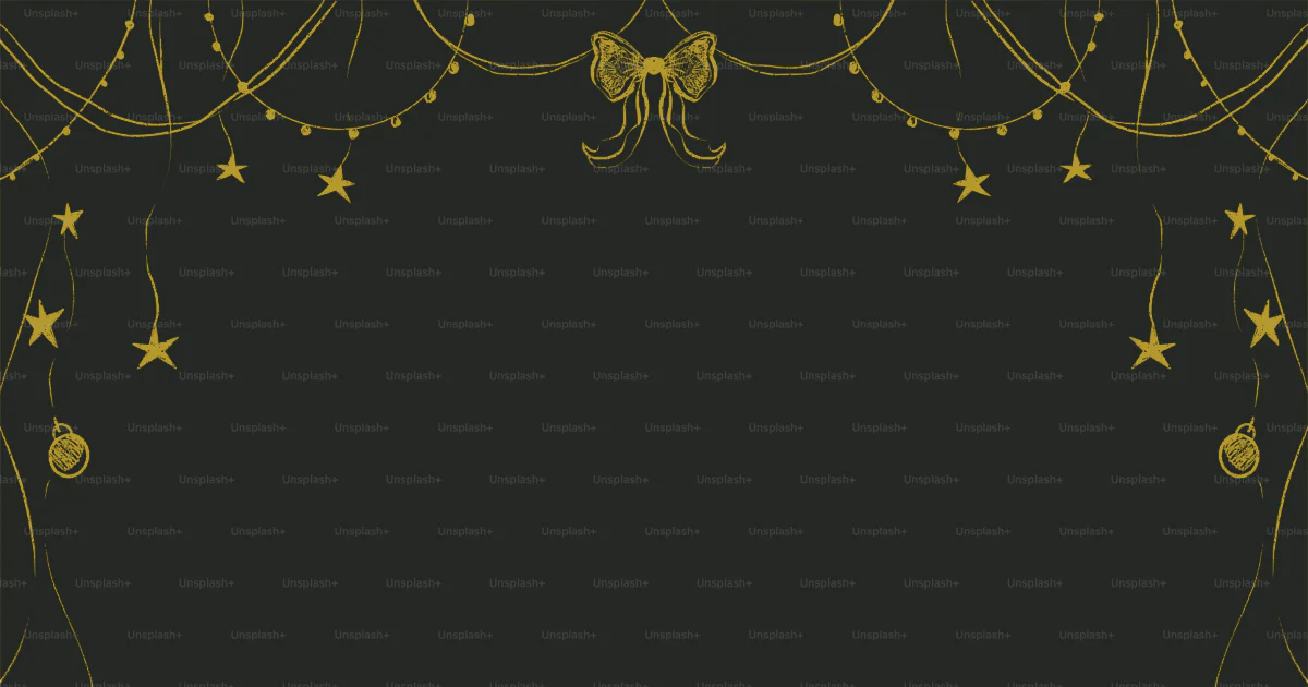 Splash Vector Boder Line Gold festive garland line drawing - Vector Illustration on Unsplash+