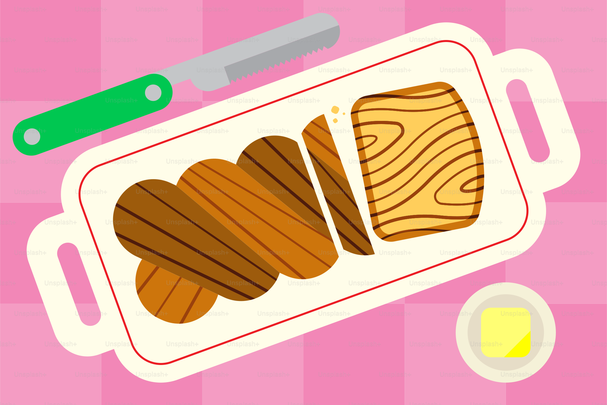 Sliced brisket with vegetables dinner - Vector Illustration on Unsplash+