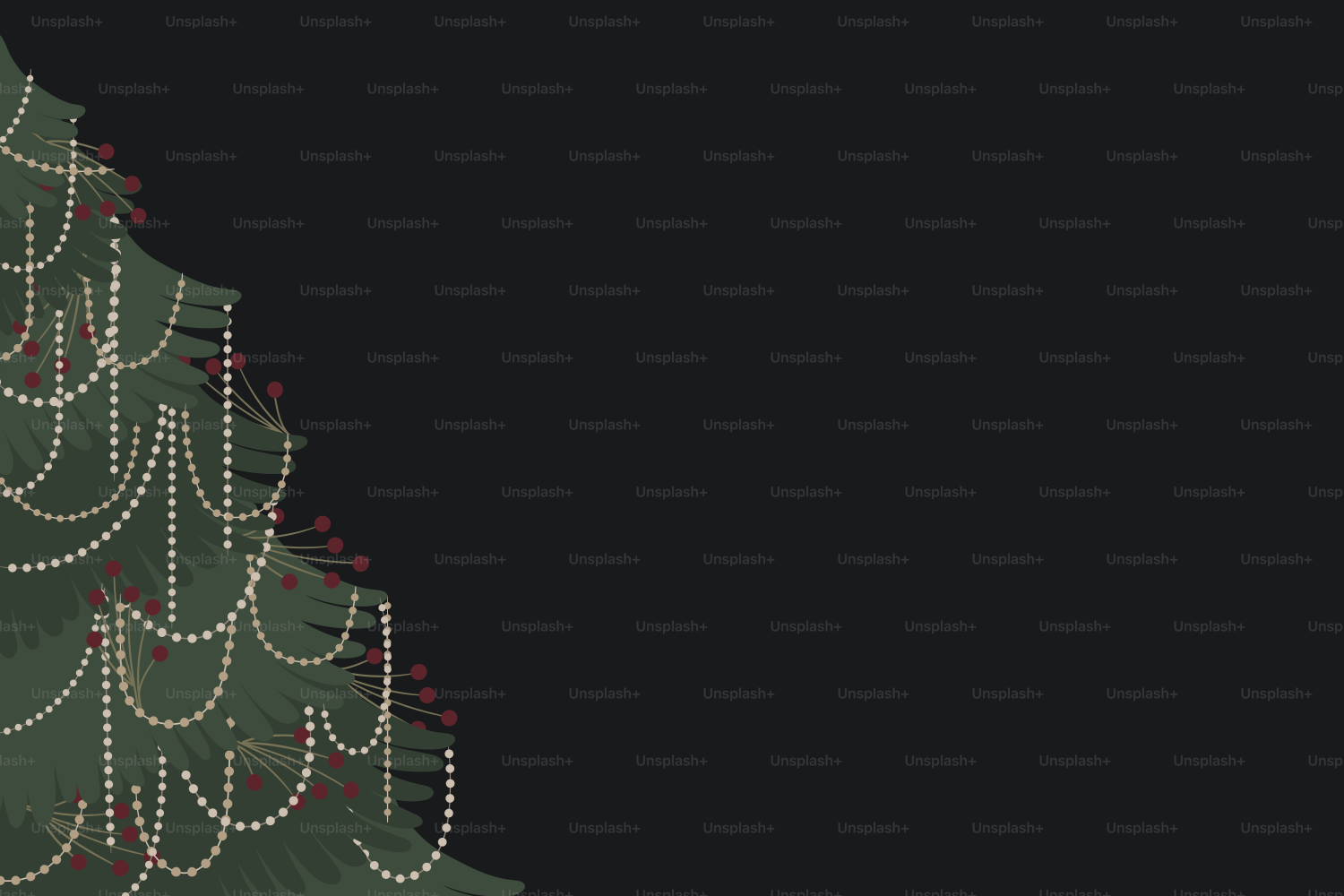 Festive Christmas ornaments hanging on dark background - Vector ...